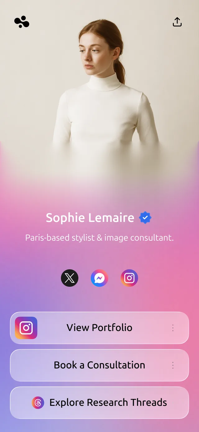 The Glassmorphism 1 template