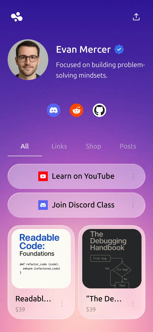 The Glassmorphism 2 template